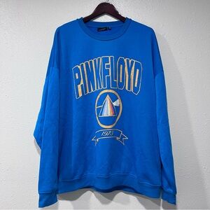 Pink Floyd 1973 Throwback Blue Dark Side of the Moon Licensed Prism Pullover XL
